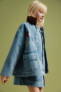 THE NEW SOCIETY Ridge Jacket giacca denim trapuntata