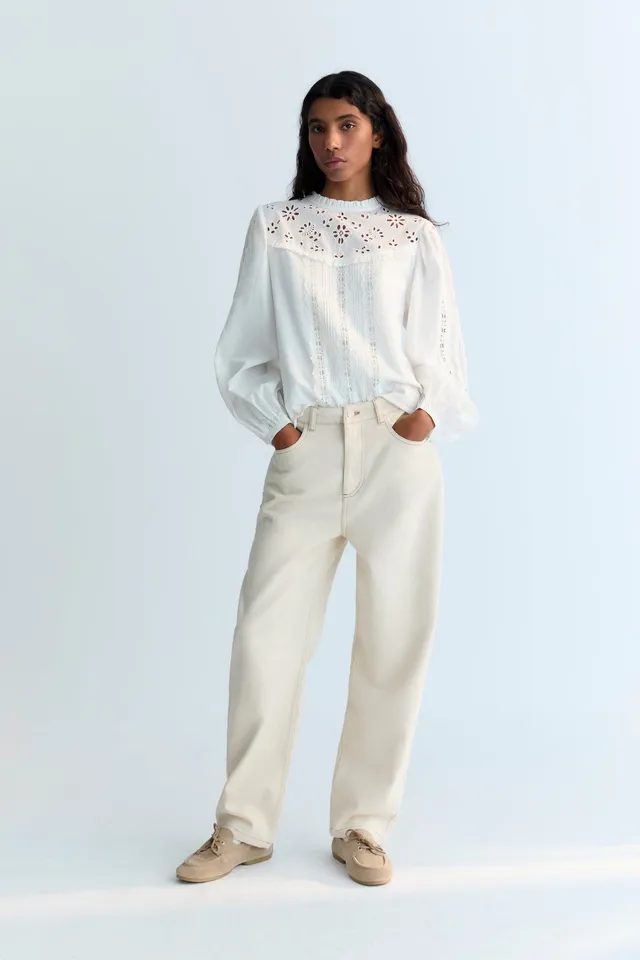 The New Society Denim Regular Pant jeans ecru 100% cotone