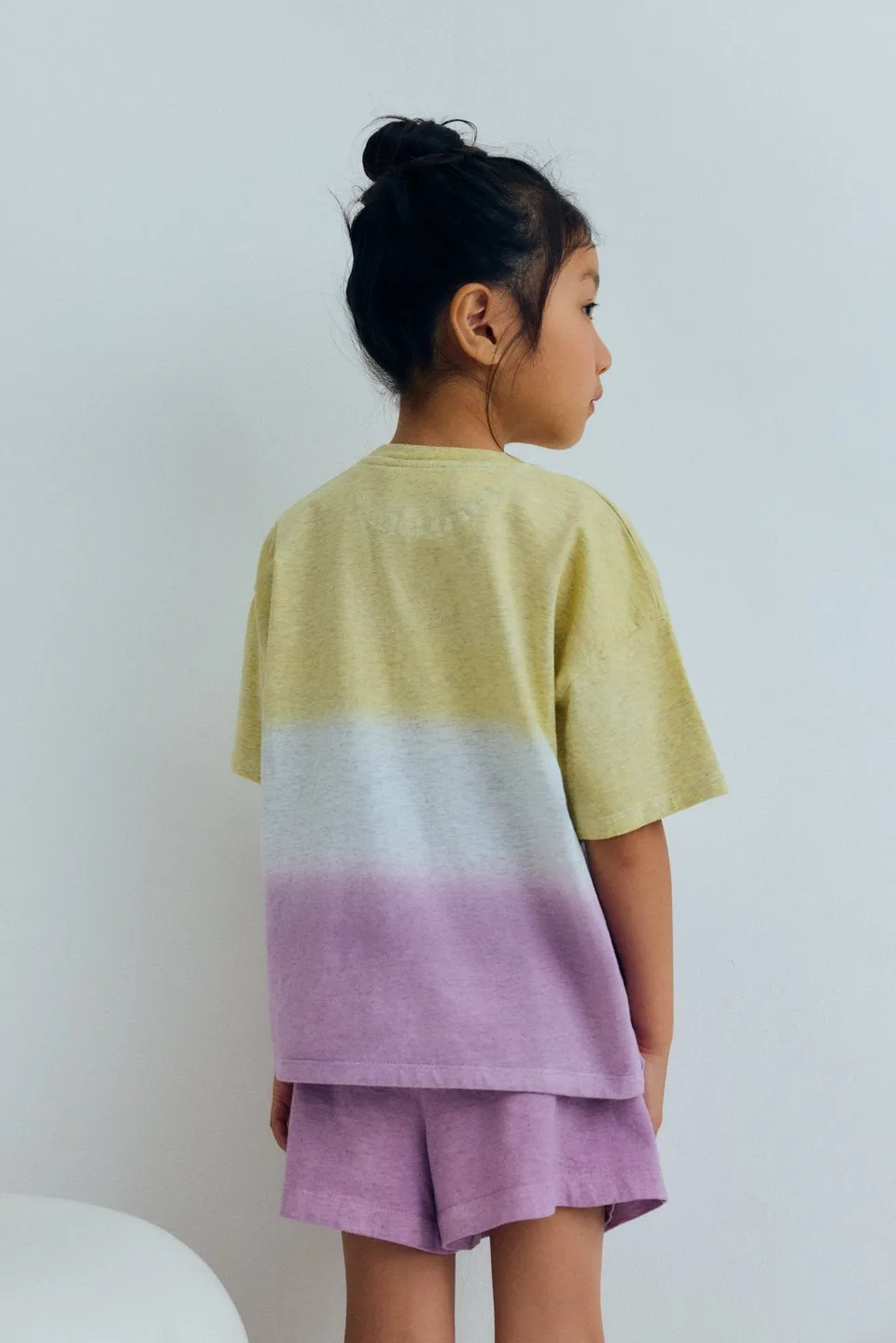 The New Society Tie Dye Shorts Rosa Lavanda Cotone