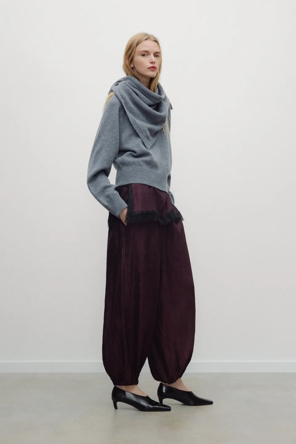 The New Society Halo Pantaloni Donna Viscosa Bordeaux