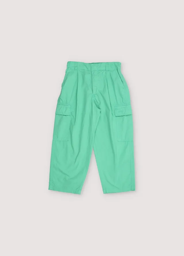 The New Society Tripoli cargo bimbo verde cotone