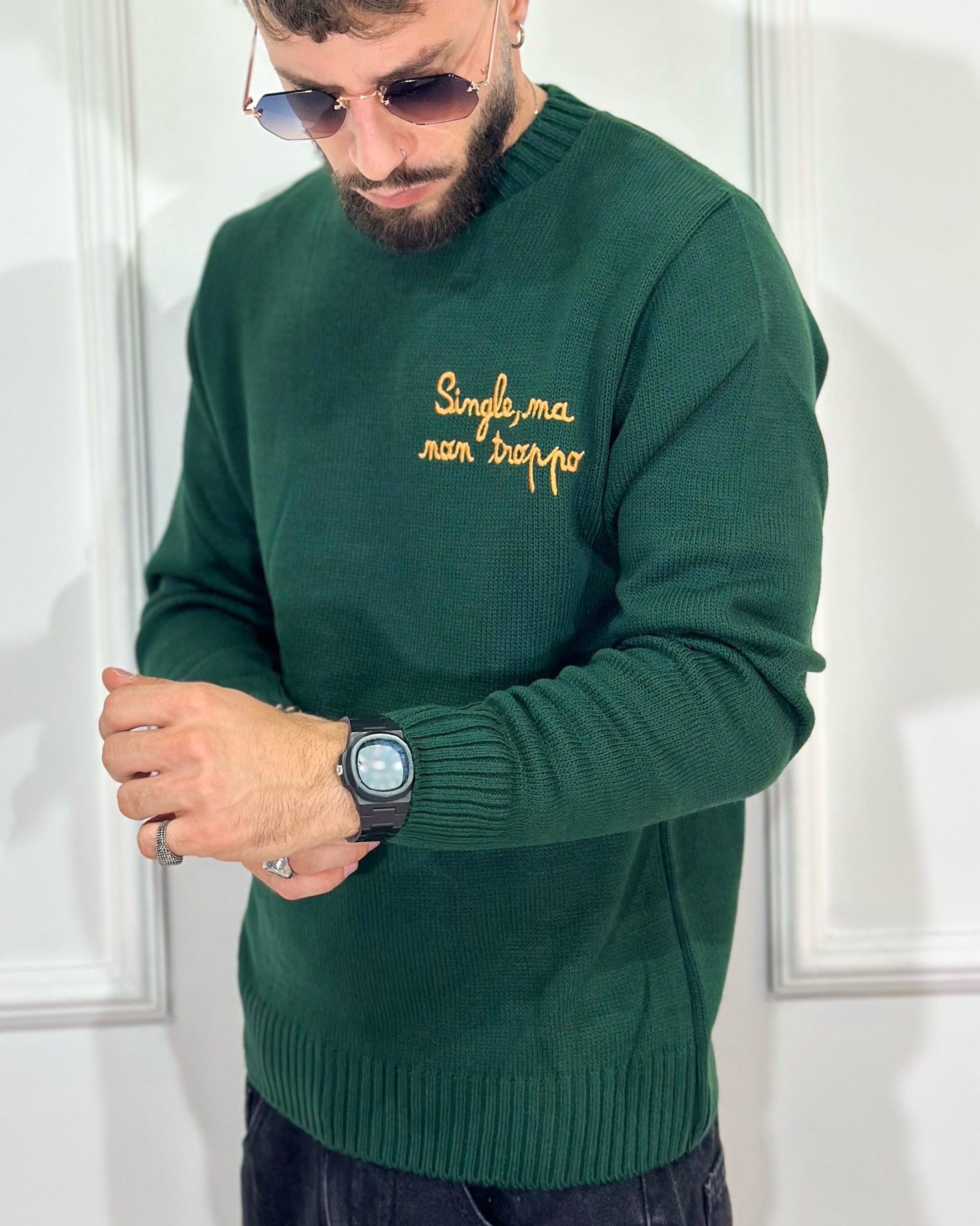 ONLYONE BluRoyal Verde Bosco maglione M regolare