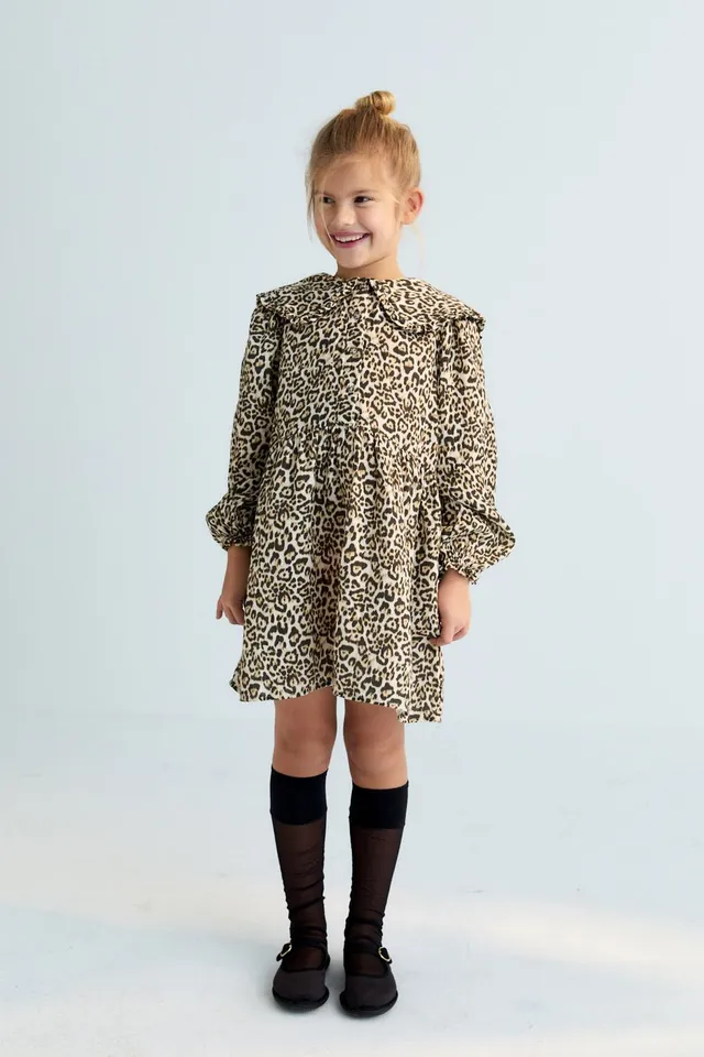 The New Society Nelia vestito bambina leopardato garza