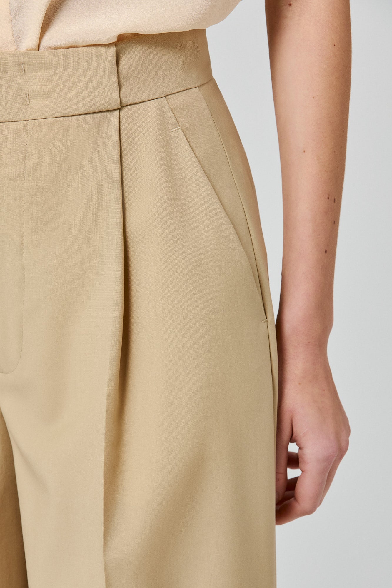 Sa Su Phi Bogart pantaloni lana cammello pince