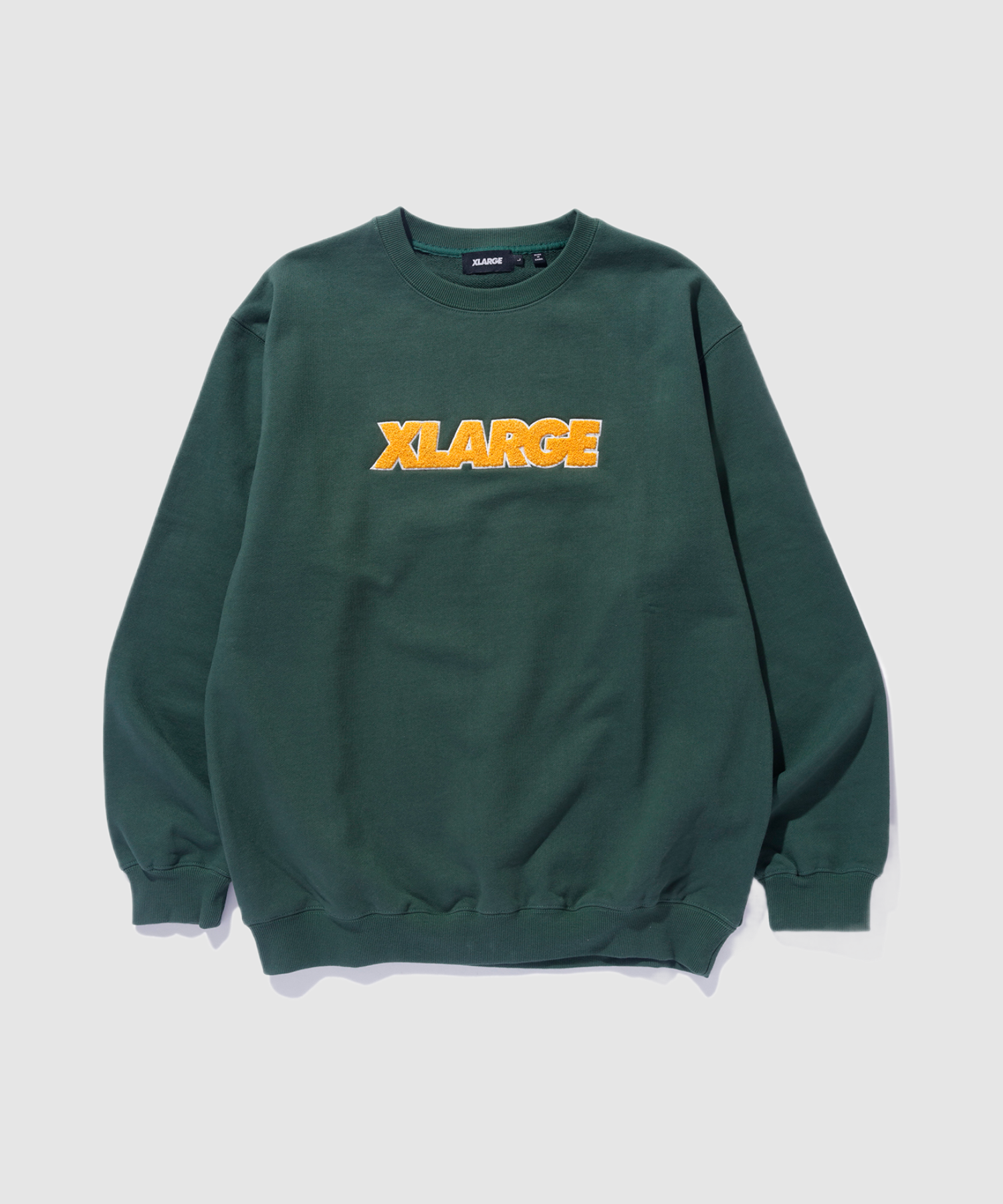 X-Large Chenille Standard Logo felpa girocollo nera cotone
