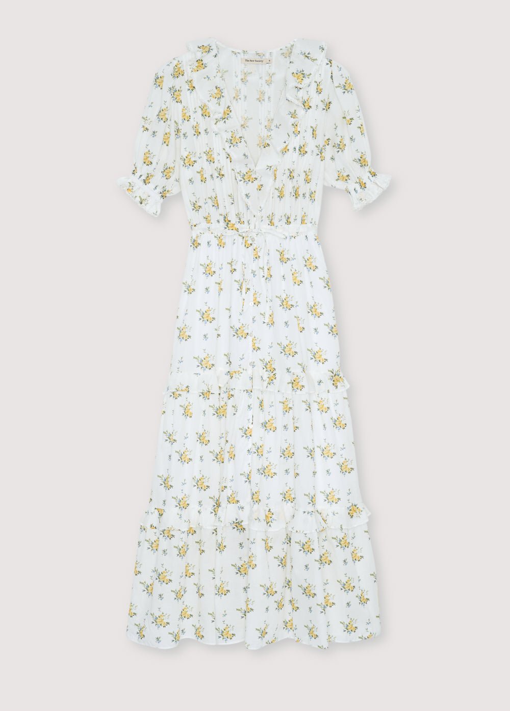 The New Society Mimosa camicia floreale cotone bottoni