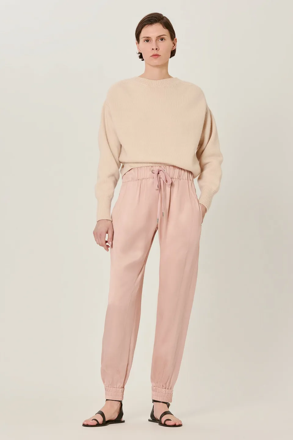 Sa Su Phi Valentina joggers donna 38 cemento satin