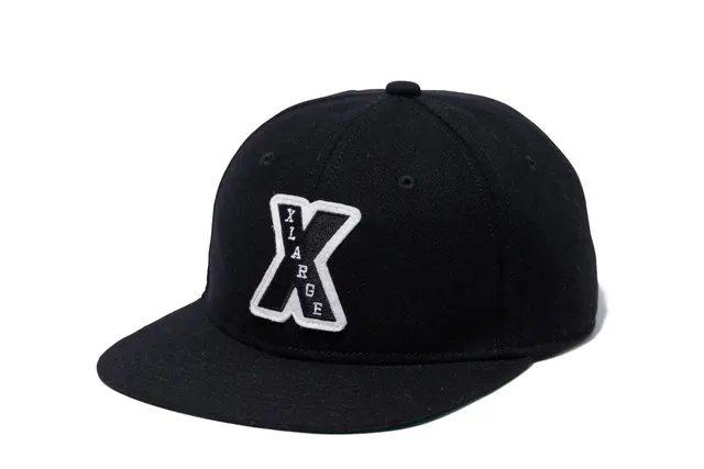 X-Large Patched Wool cappello nero lana