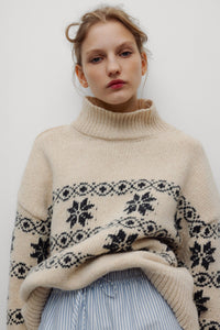 The New Society Lilo Maglione Donna Lana Jacquard