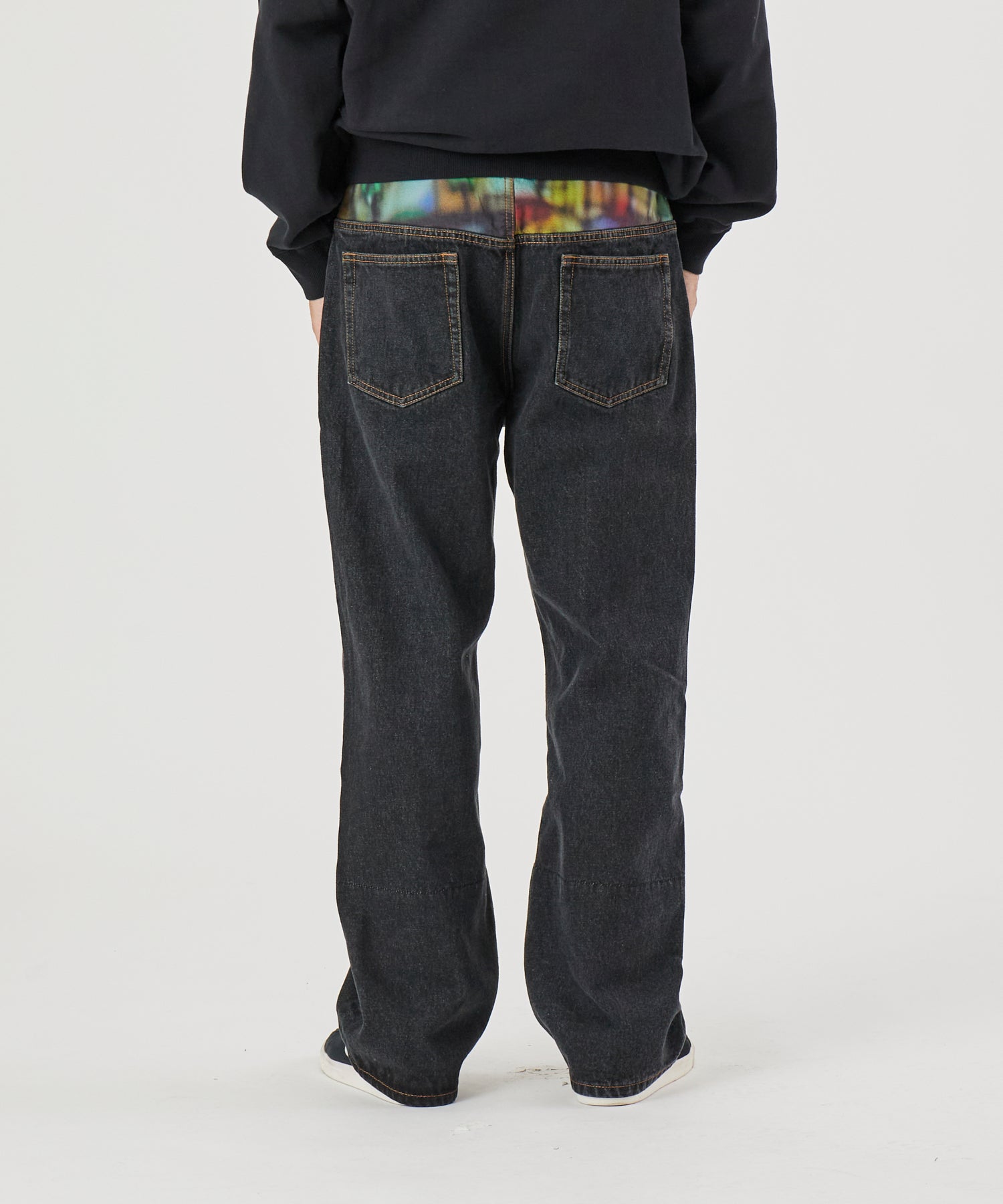 X-Large Printed Custom jeans denim neri stampa