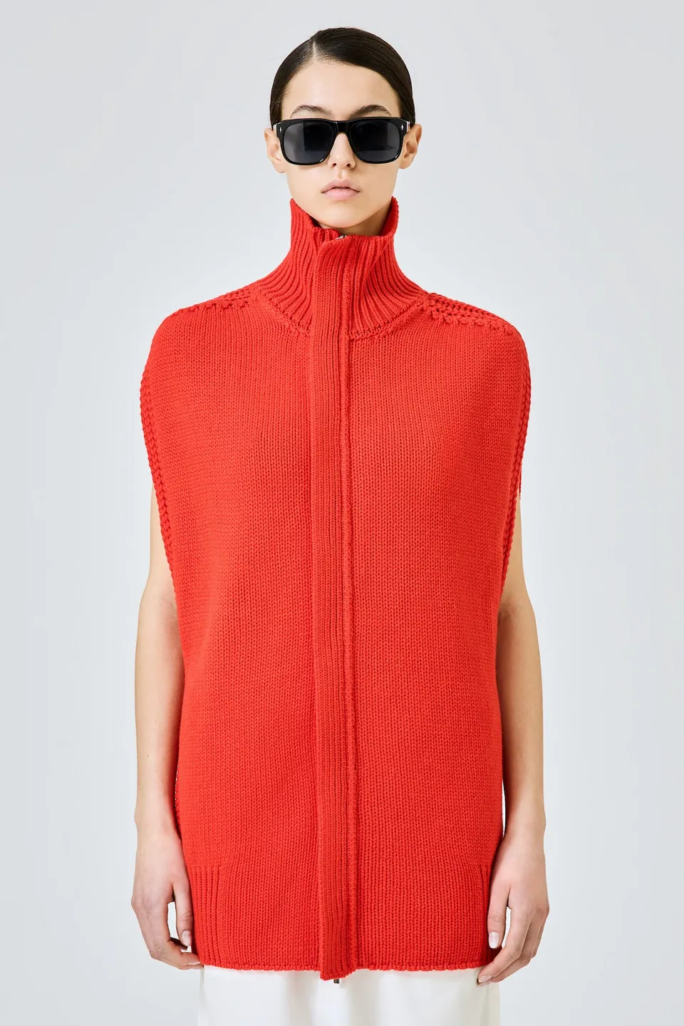 Sa Su Phi Matilda cardigan cashmere rosso senza maniche