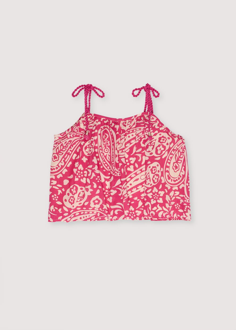 The New Society Santorini top donna fucsia cotone