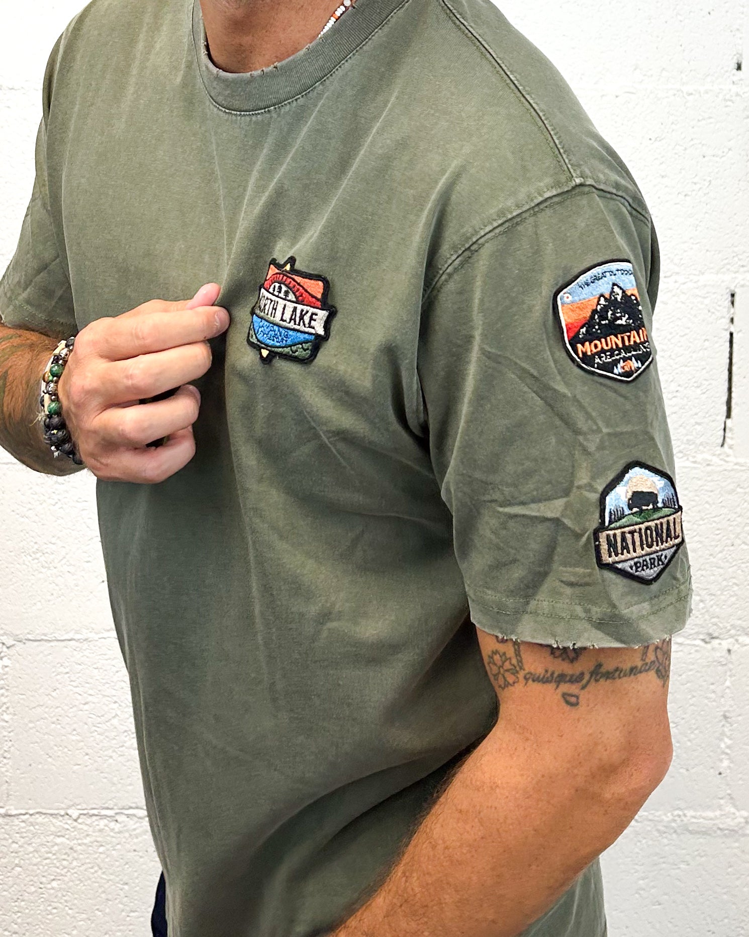 GIANNI LUPO Patch t-shirt military uomo