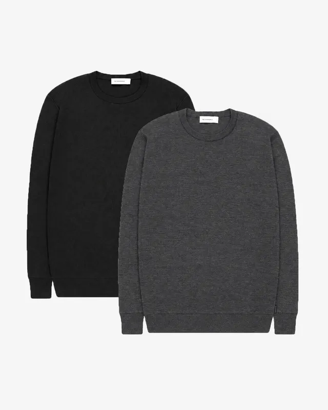 Goodpeople Essential Merino maglione lana 2-pack morbido