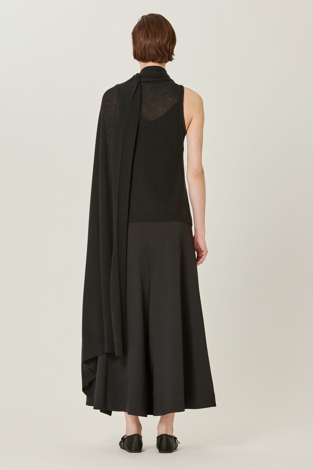 Sa Su Phi Poncho Cardigan Lungo Cashmere Nero Taglia Unica