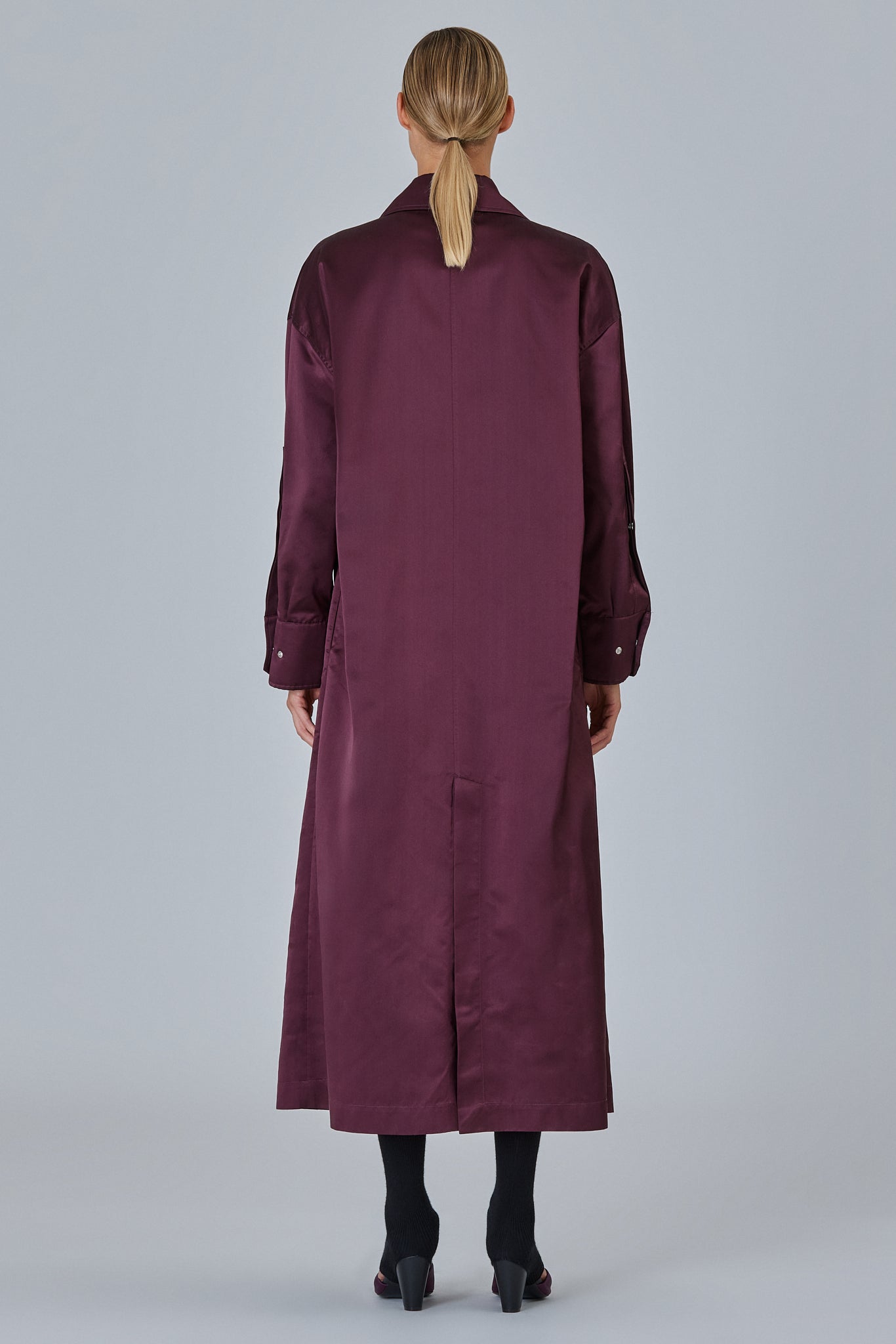 Sa Su Phi Valentina Trench Duchesse di Seta A-Line