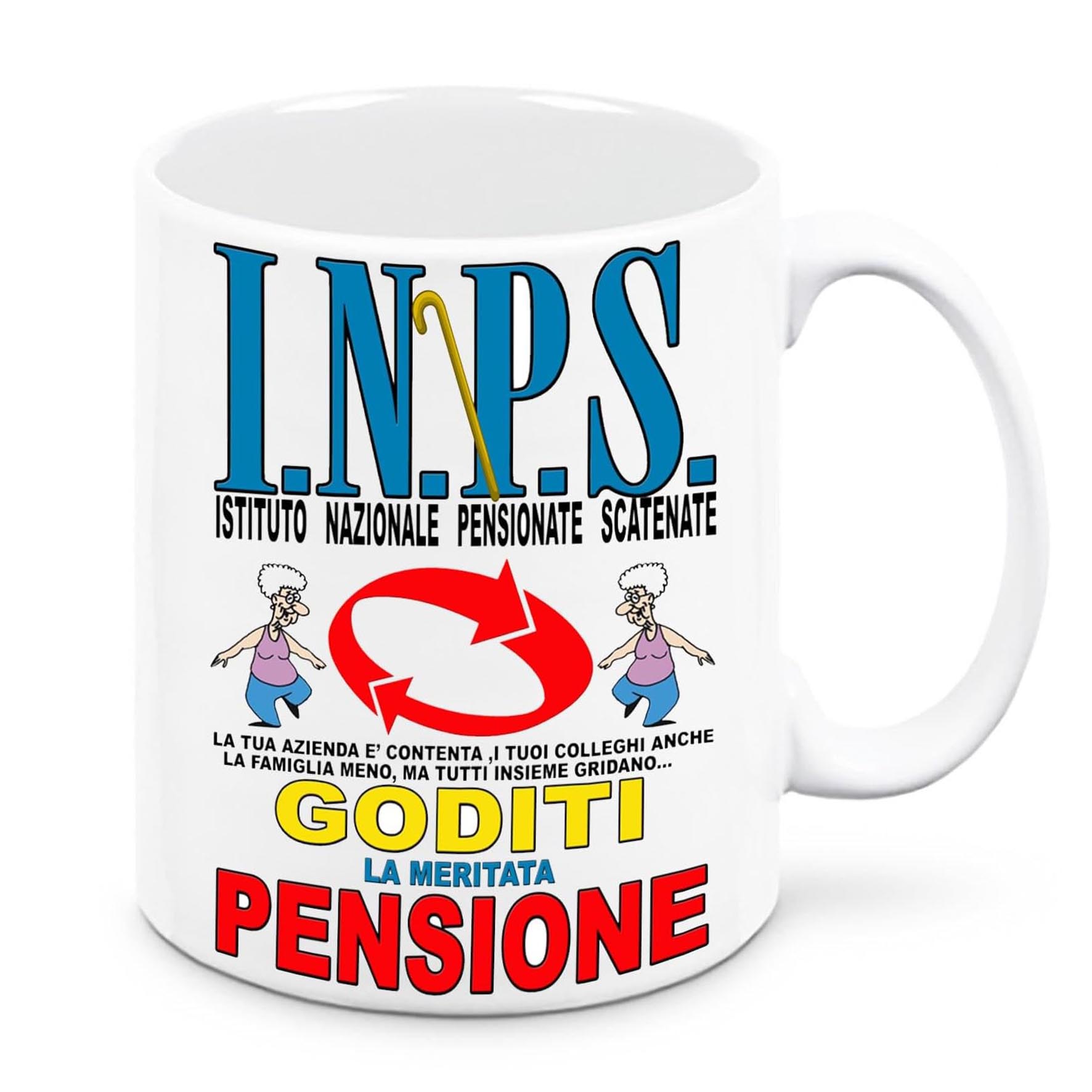 Mr. Gadgets Pensione INPS tazza uomo donna