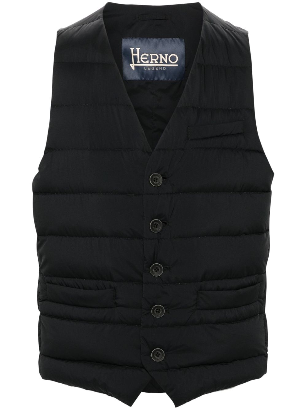 Herno PI002ULE gilet uomo nero
