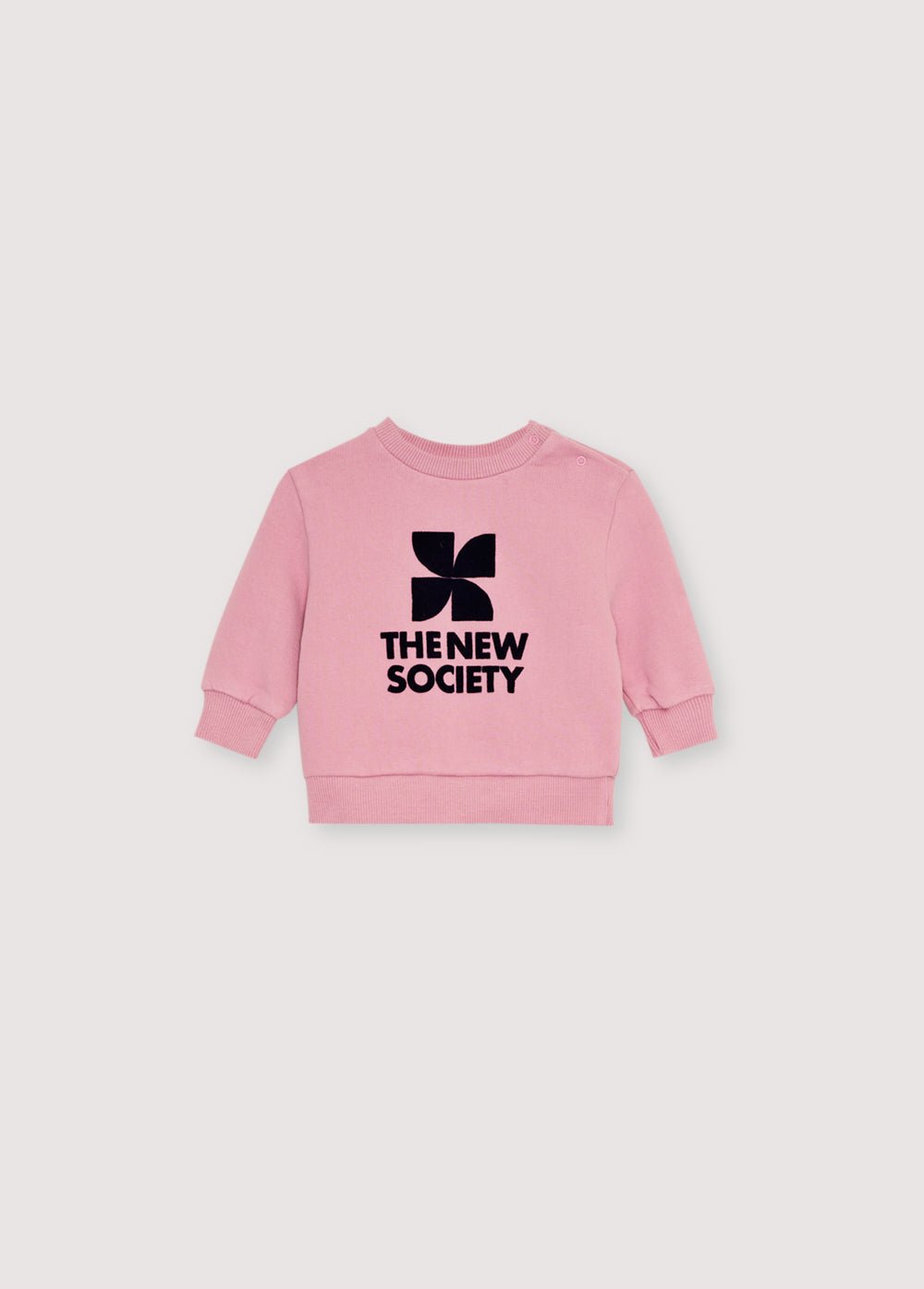 The New Society TNS Logo felpa rosa 6 mesi in cotone