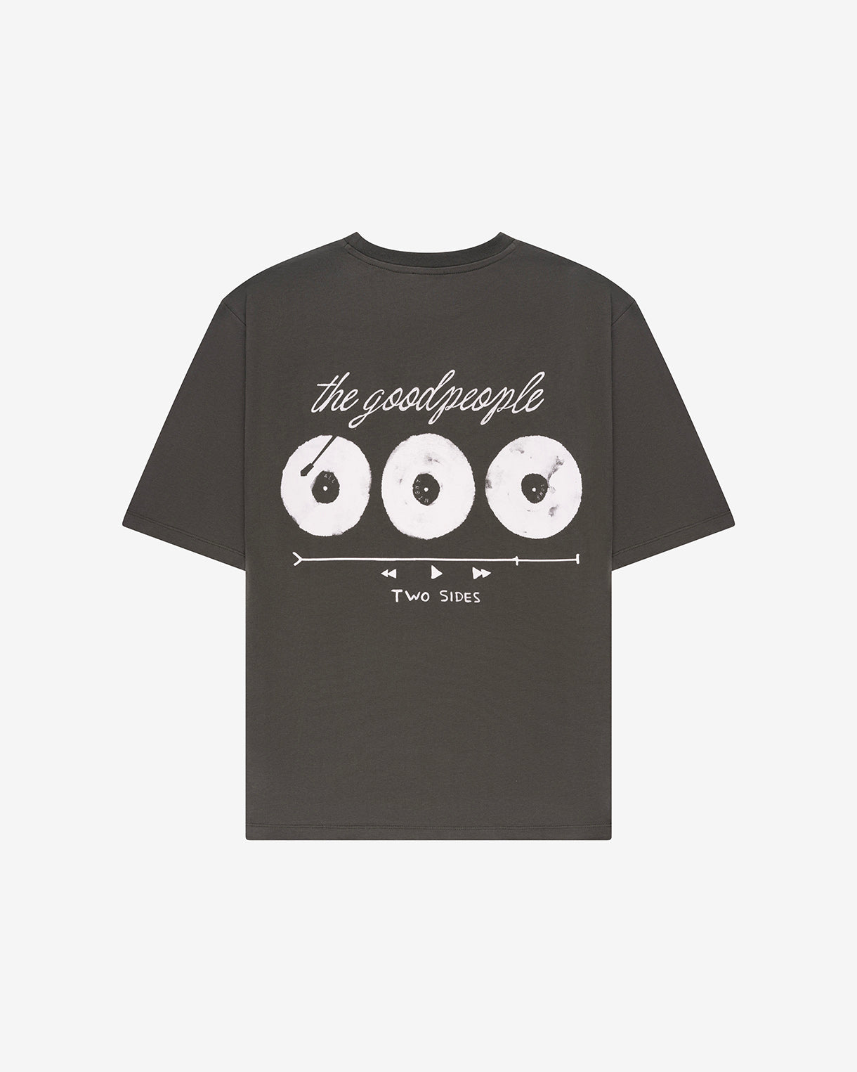GOODPEOPLE Tuur t-shirt verde scuro cotone con stampa