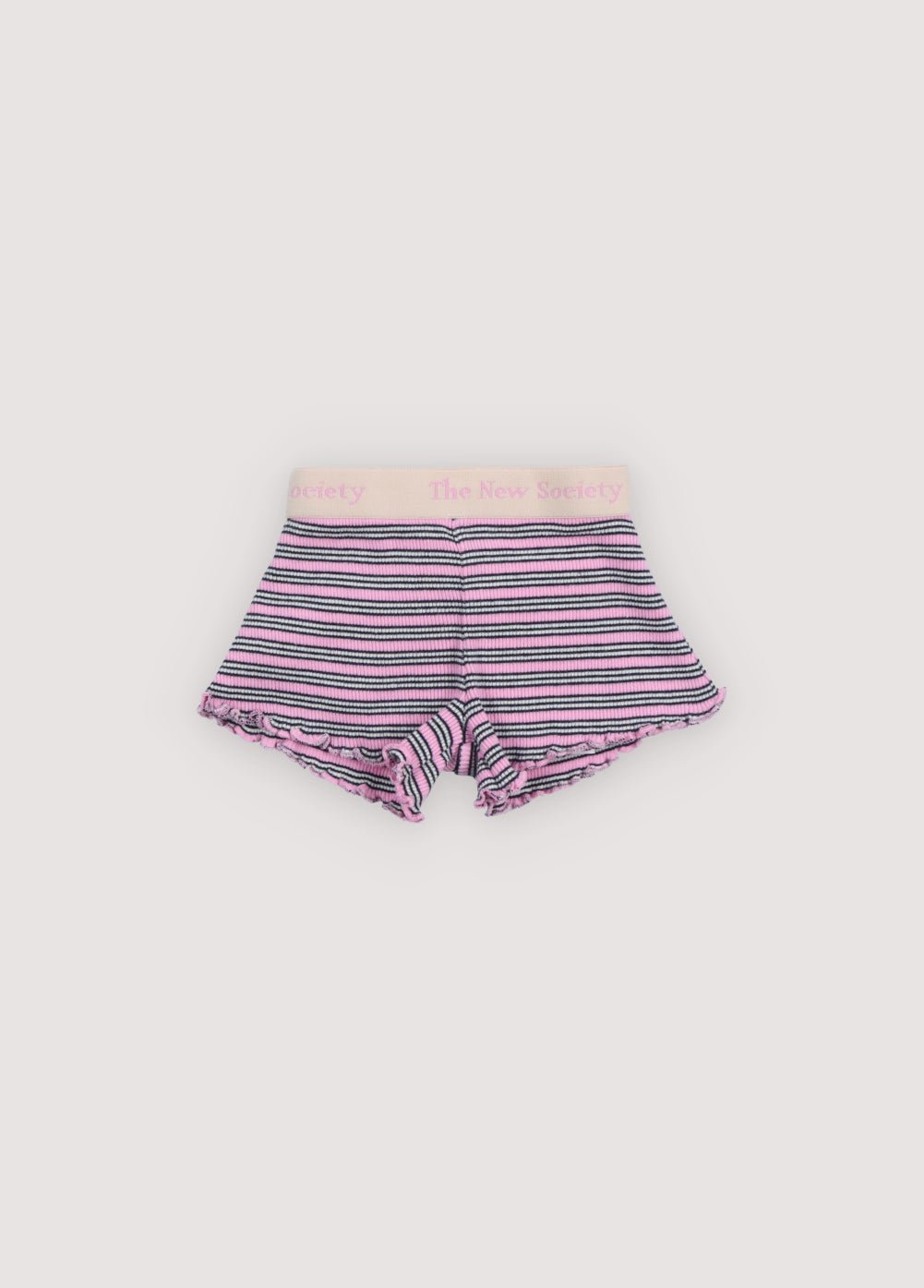 The New Society Rib shorts baby cotone righe 6 mesi