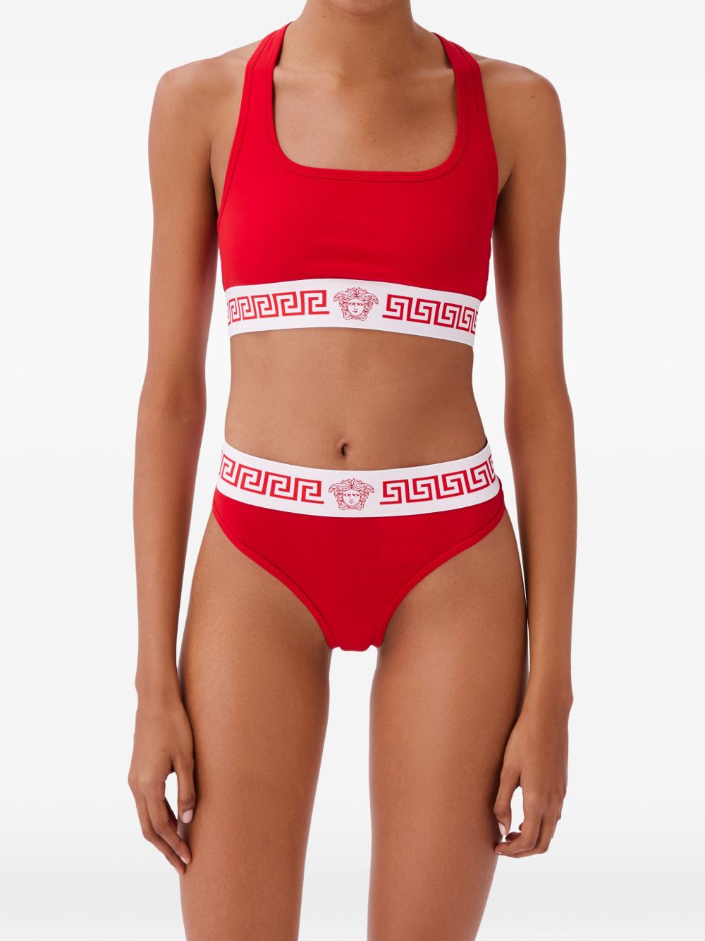 Versace 1027043 intimo rosso donna elasticizzato