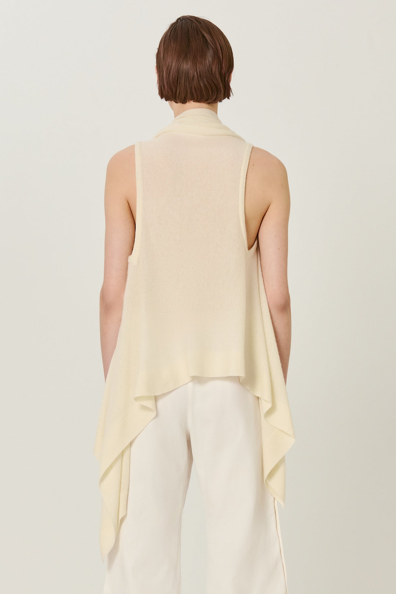 Sa Su Phi Poncho cardigan cashmere seta avorio