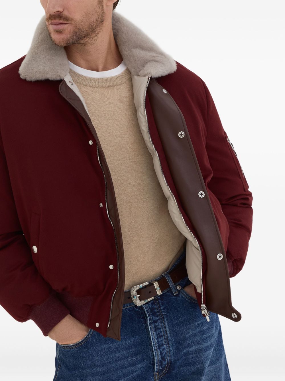 Brunello Cucinelli M2200100 maglia marrone