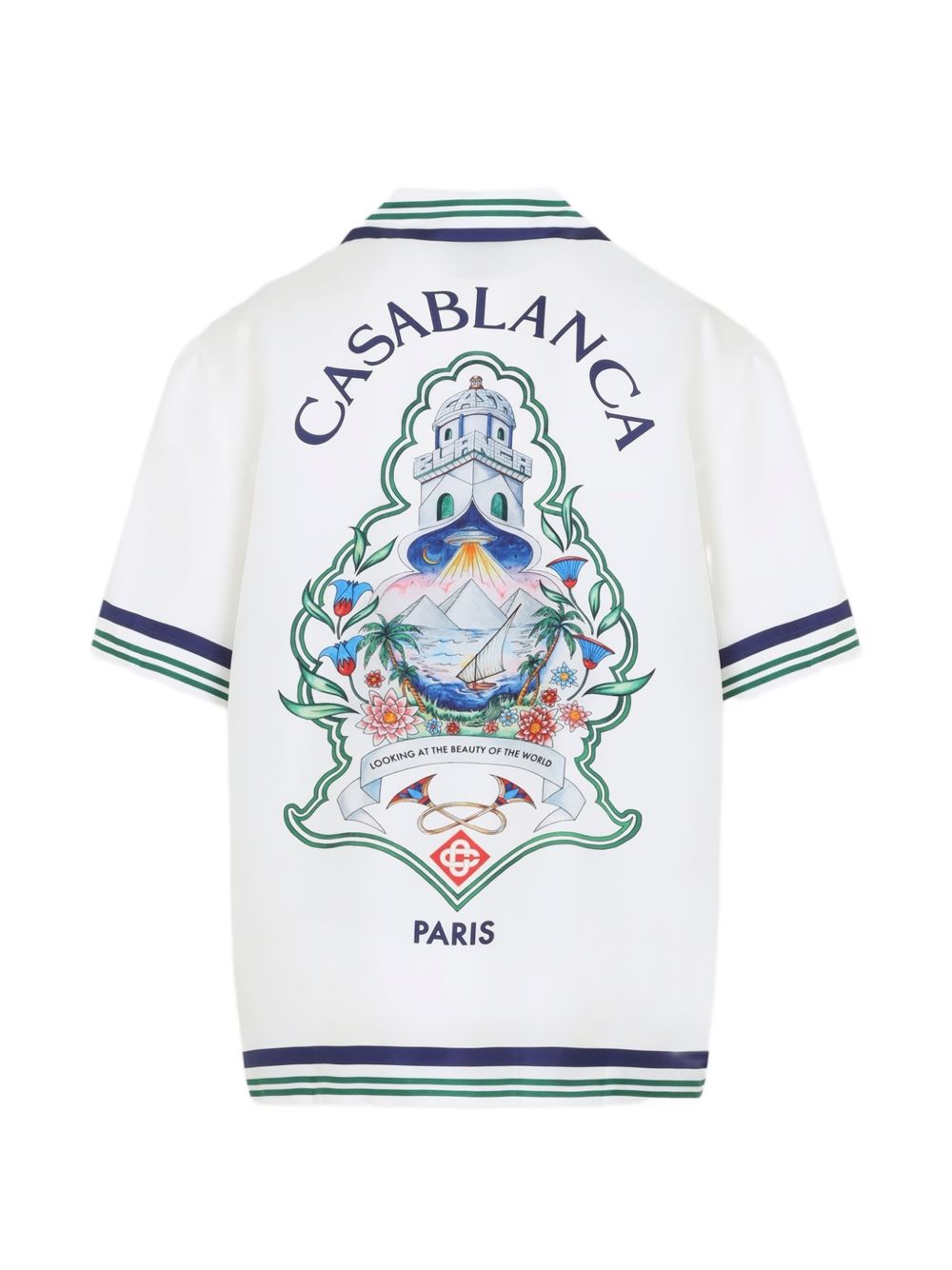 Casablanca M-PF26-SH-003-01 Hotel Emblem Camicia Bianca