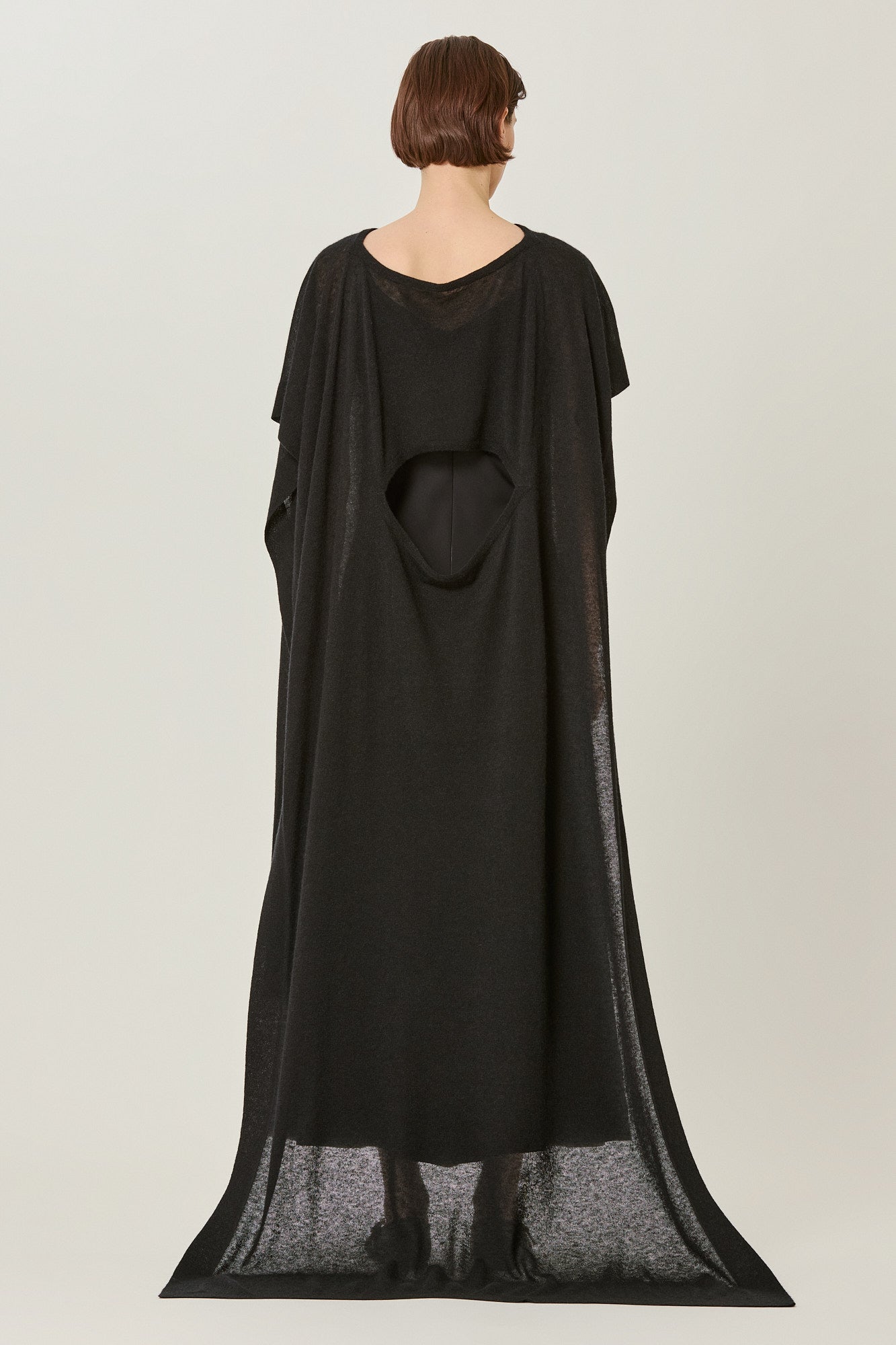 Sa Su Phi Poncho Cardigan Lungo Cashmere Nero Taglia Unica