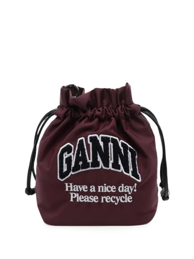 Ganni B3010352 borsa a mano Rosso nylon donna