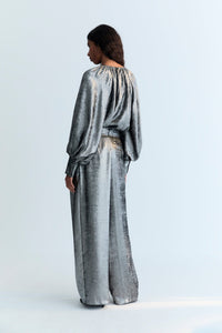 The New Society Uxia pantalone donna Silver satinato