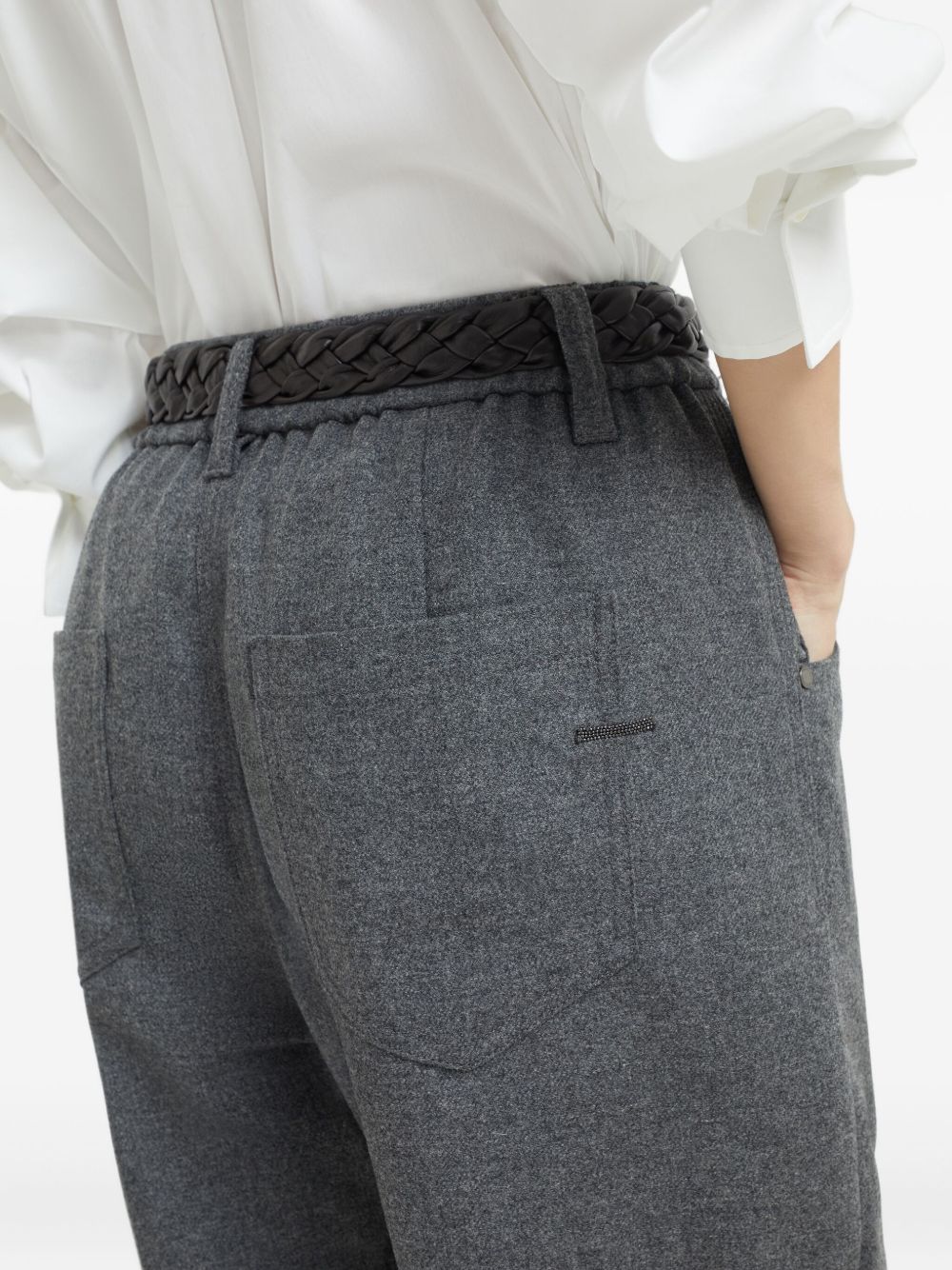 Brunello Cucinelli MB162P8417 pantaloni grigio medio