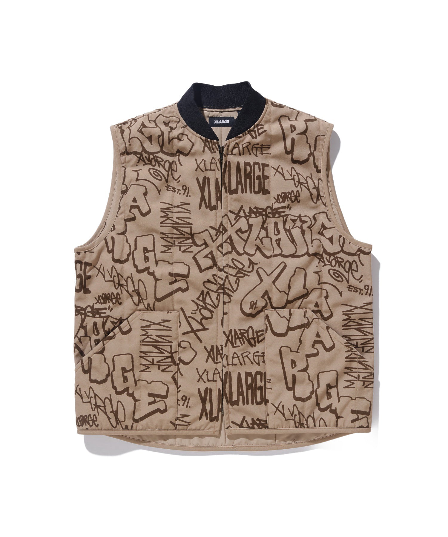 X-Large Graffiti Work gilet imbottito nero