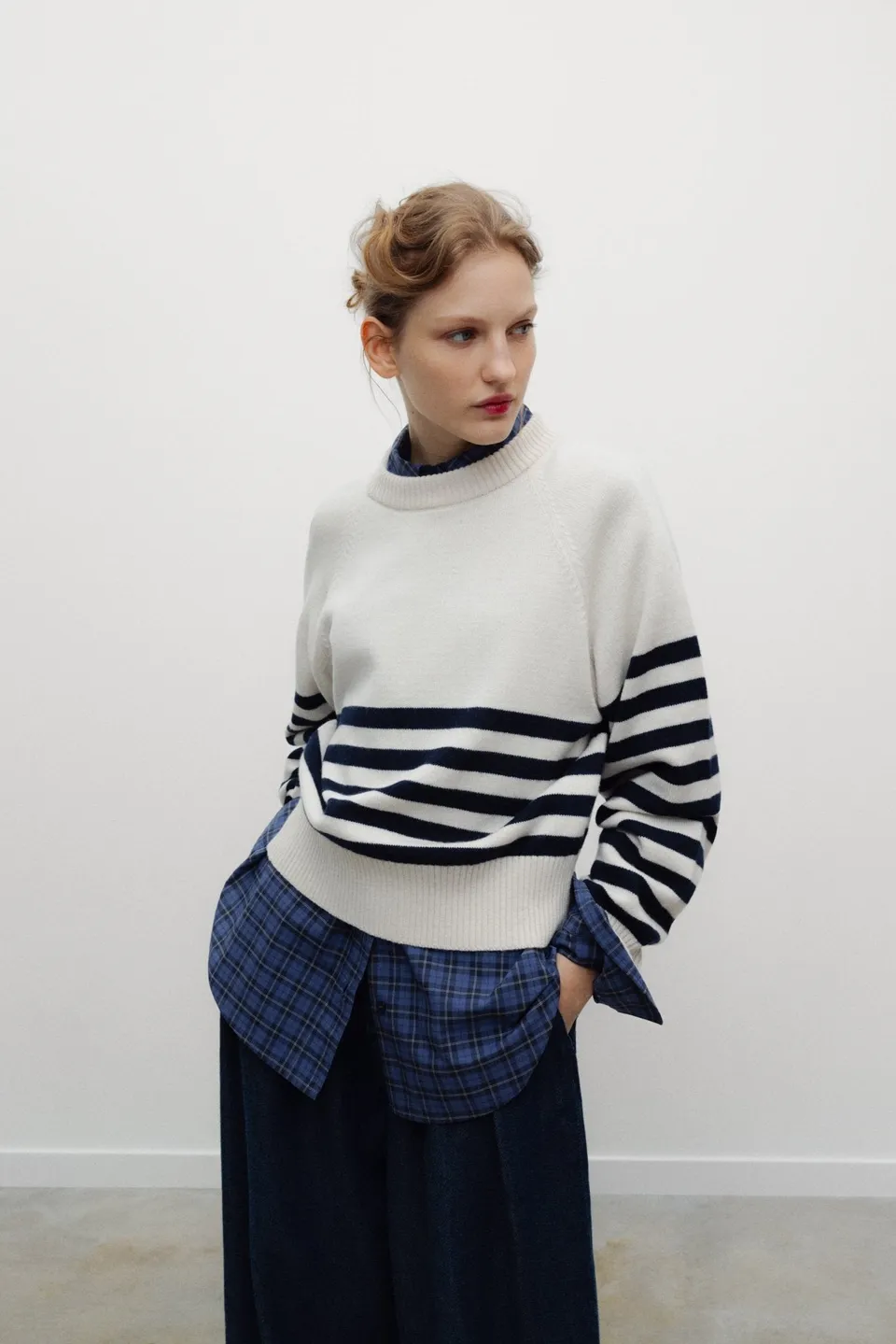 The New Society Breeze Stripes Maglione Donna Lana Merino