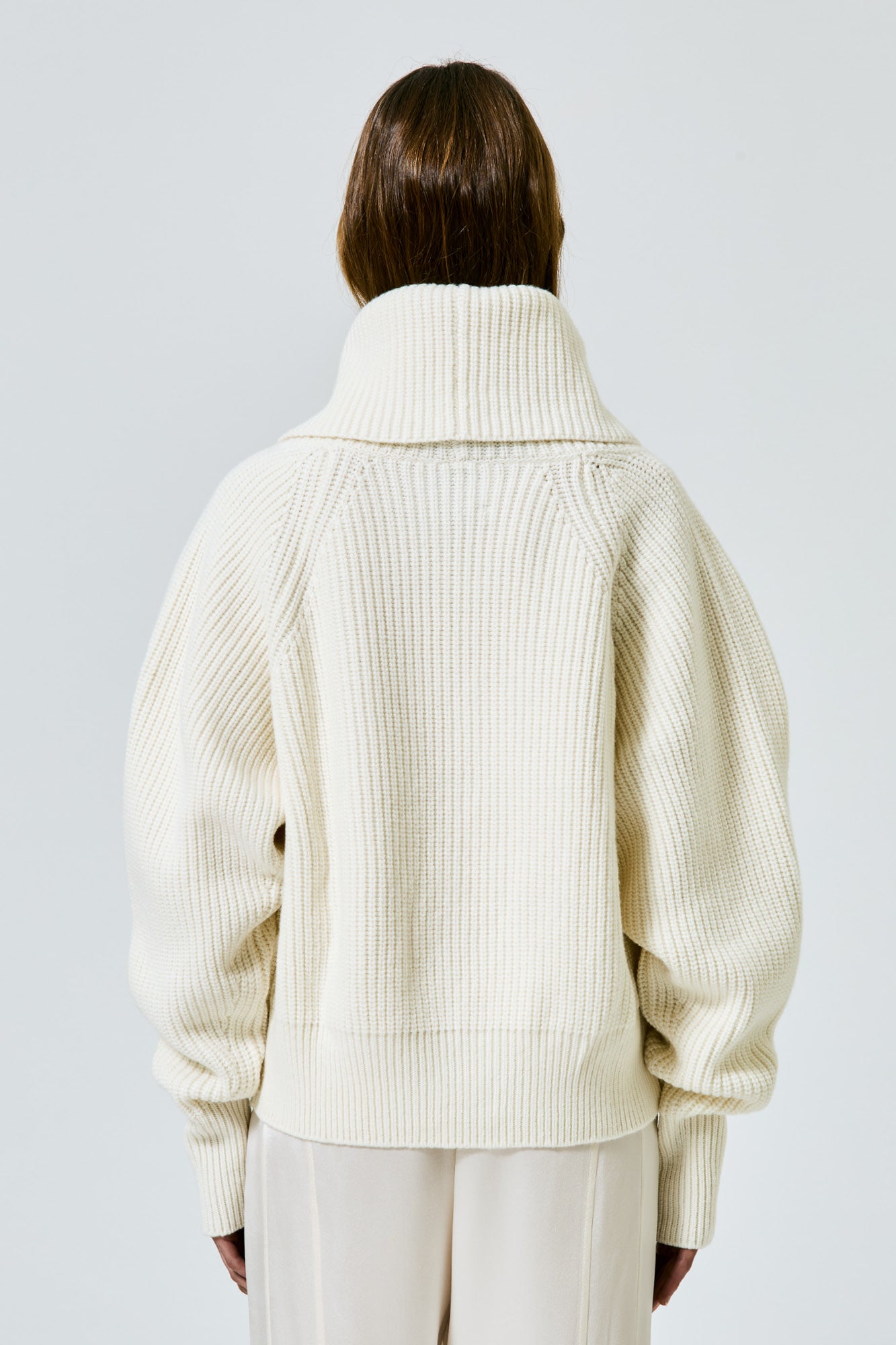 Sa Su Phi Maglione collo alto misto cashmere bianco
