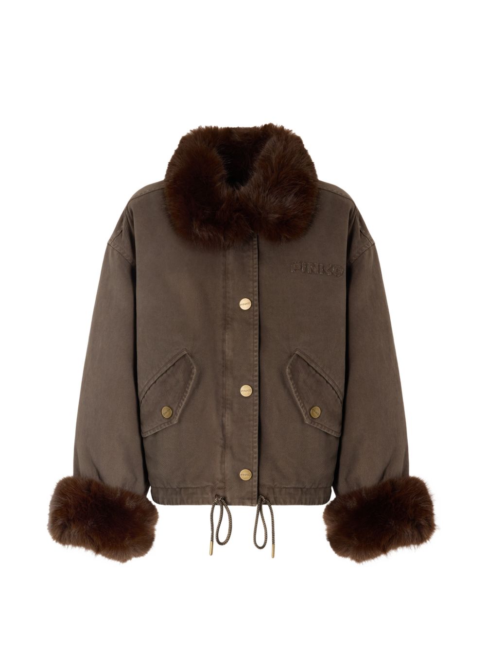 Pinko 107219 A3GVL64 giubbotto marrone caffè