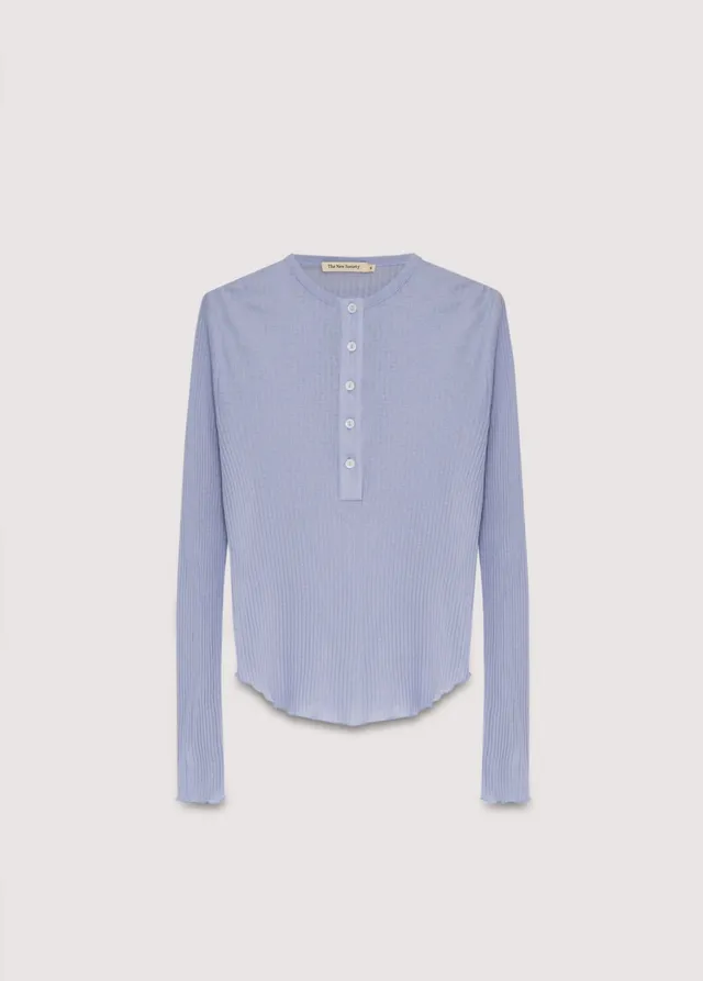 The New Society Enea maglietta donna Lilac Haze cotone a costine