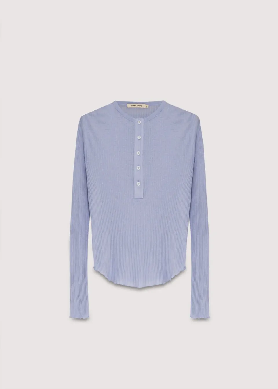 The New Society Enea maglietta donna Lilac Haze cotone a costine