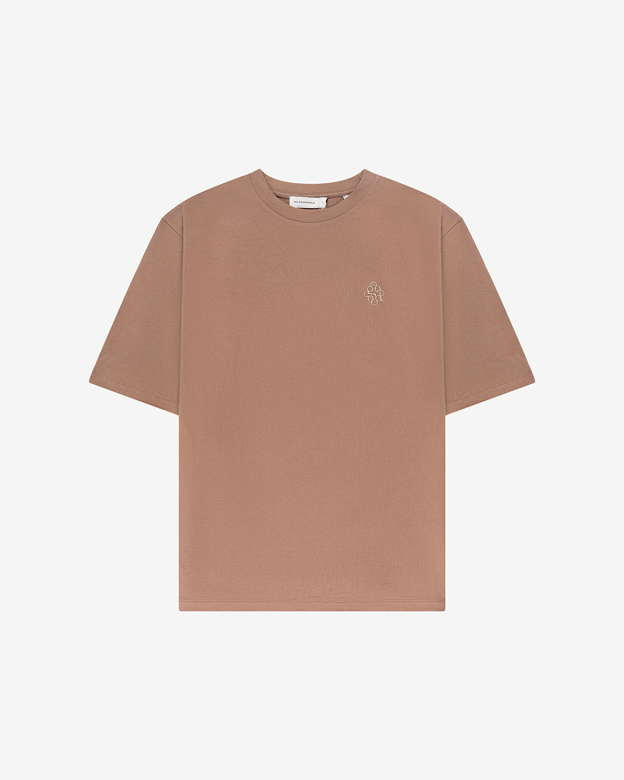 GOODPEOPLE Tommy Signature Tee t-shirt mocca cotone