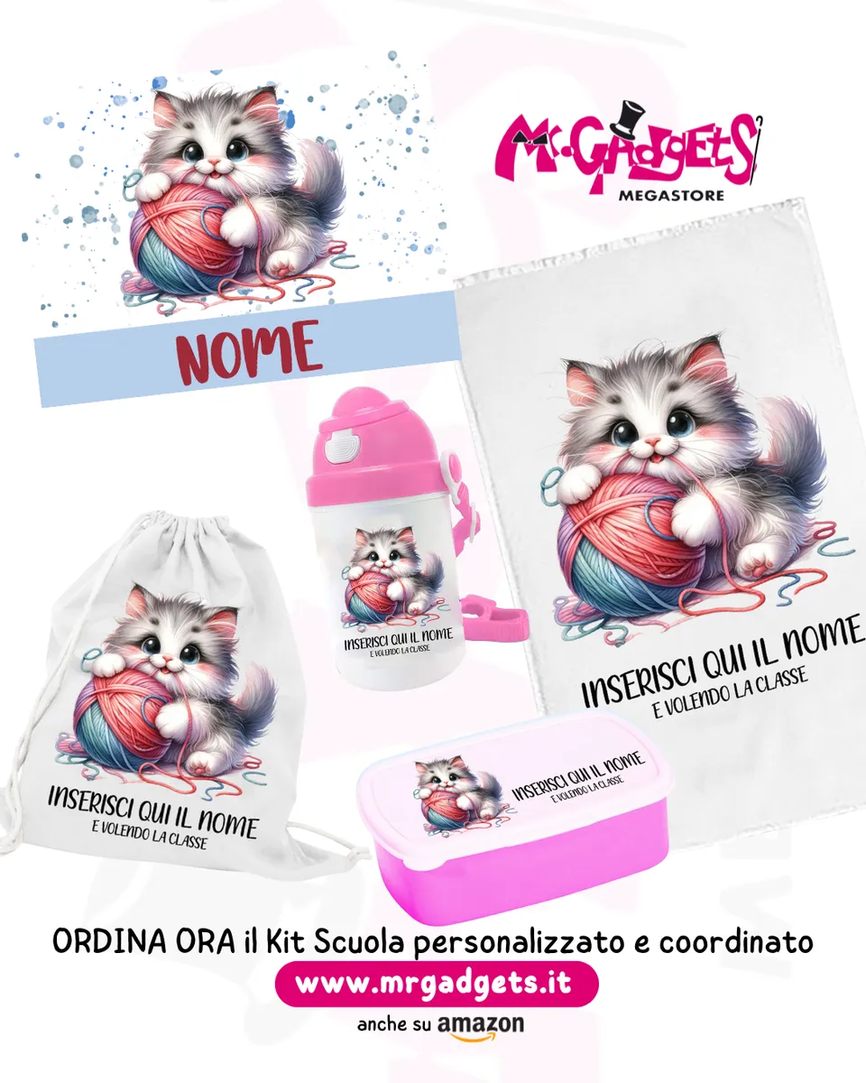 Mr. Gadgets Kit Scuola Gatto set scuola coordinato