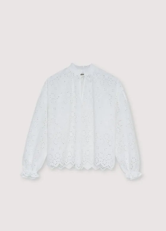 The New Society Sakura camicetta donna Pure Cloud S cotone ricamato