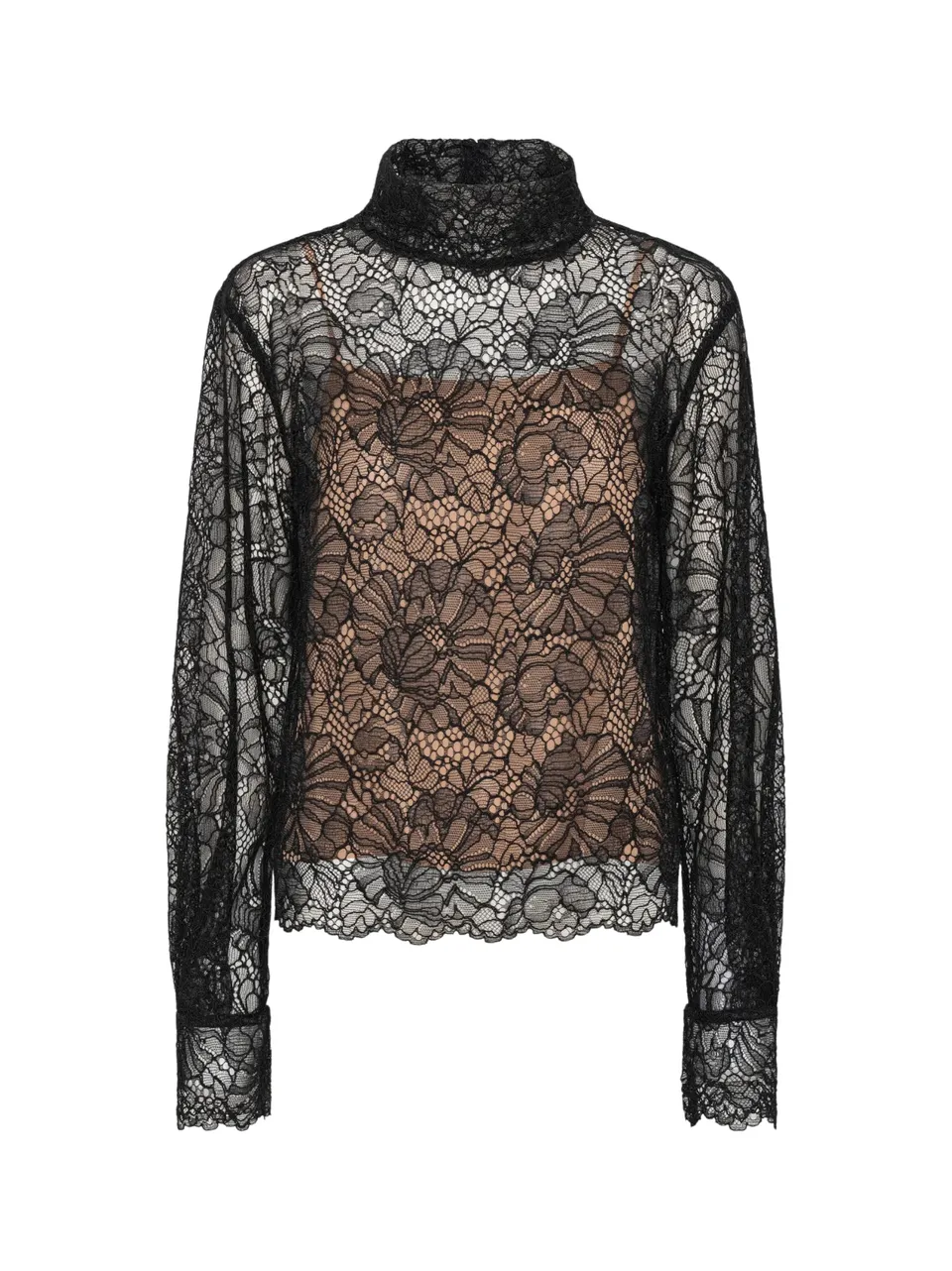 ROTATE 116263100 blusa nera in pizzo