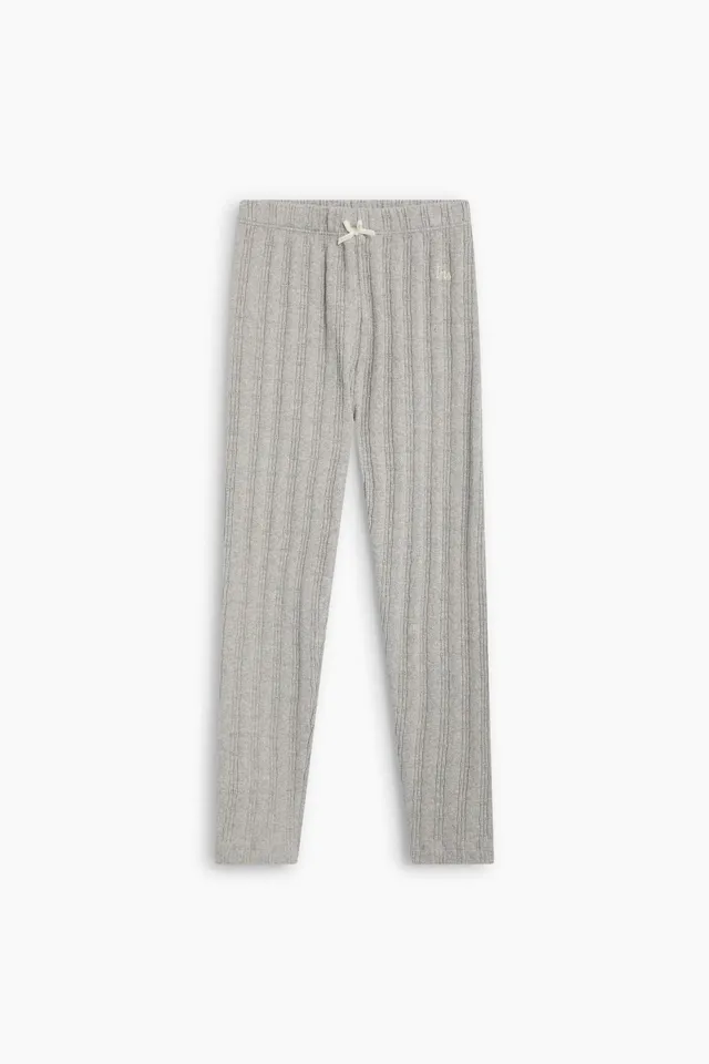 The New Society TNS leggings bimba Mid Grey Melange cotone