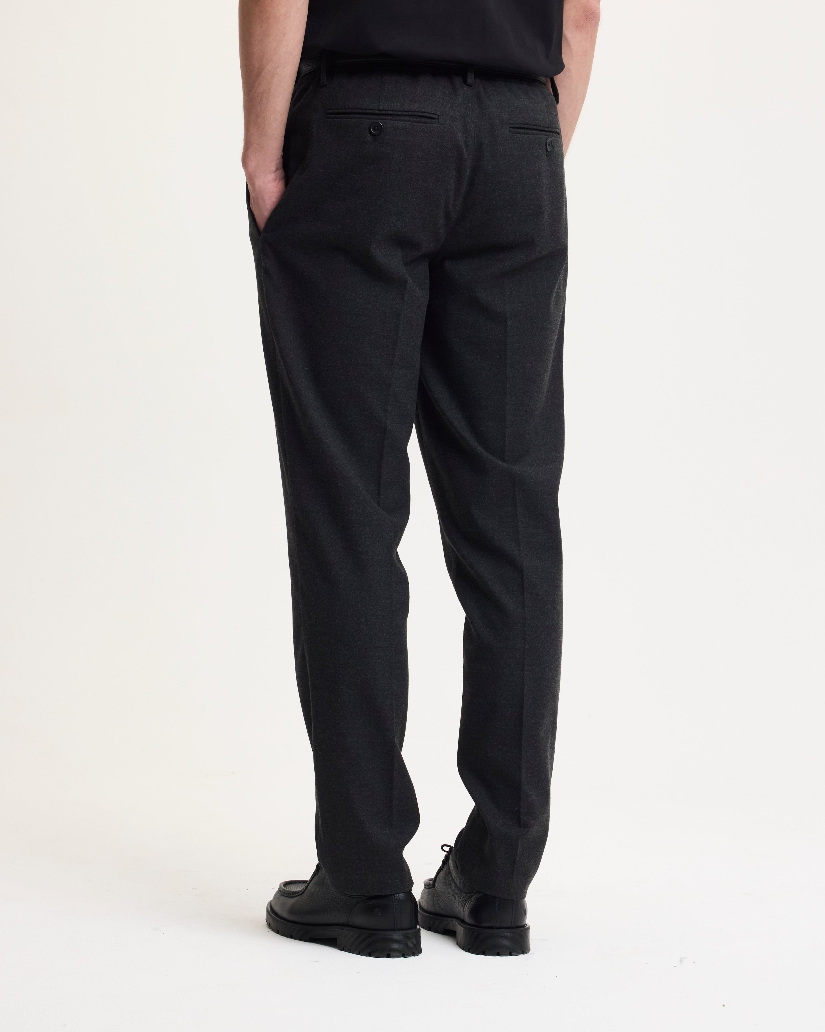 GOODPEOPLE Bueno pantaloni regular antracite elasticizzati