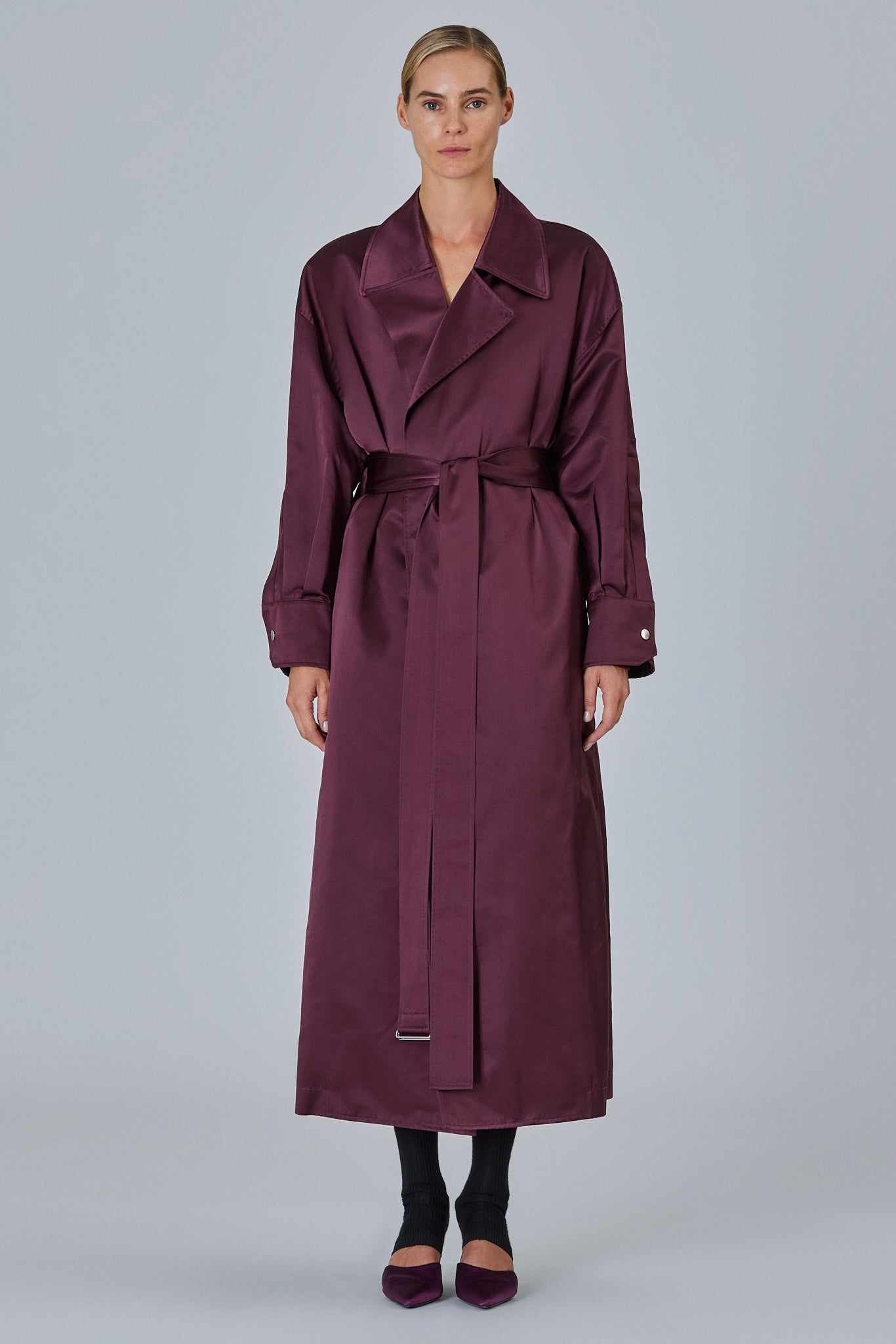 Sa Su Phi Valentina Trench Duchesse di Seta A-Line