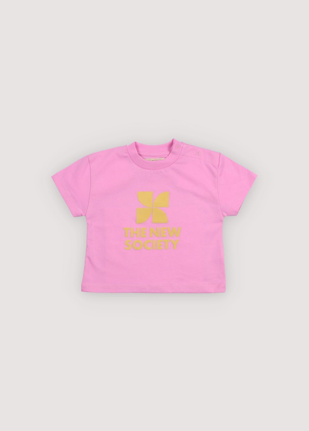 The New Society TNS Logo Baby Tee maglietta cotone rosa 6m