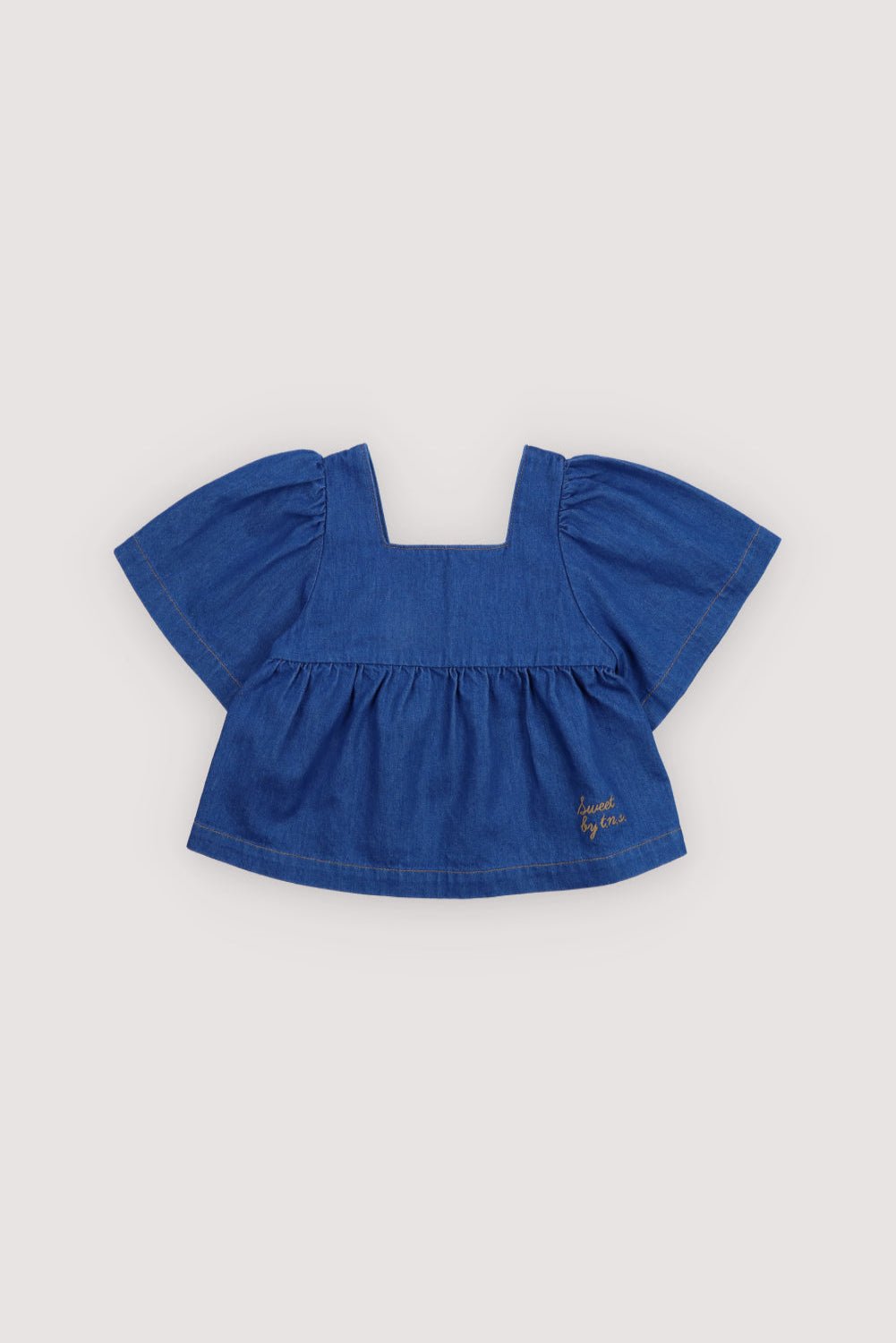The New Society Tulip Camicia Blue Denim 6 Anni Cotone