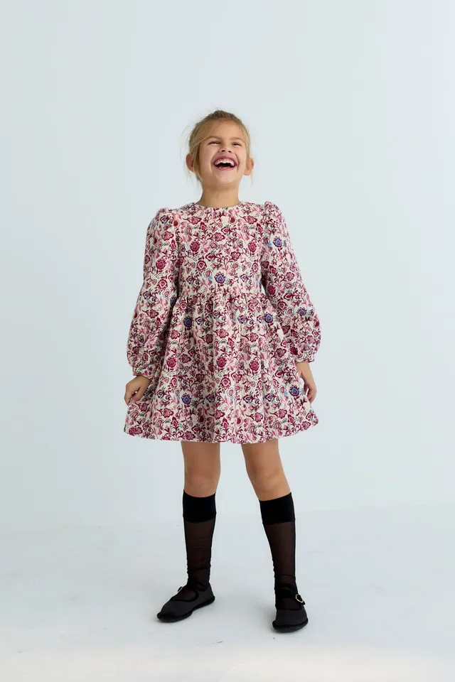 The New Society Clarissa abito bambina jacquard floreale