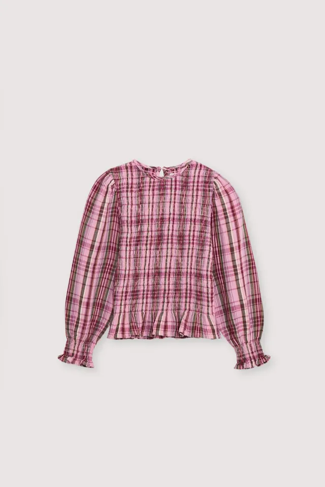 The New Society Adriana blusa bambina 6 anni quadri cotone